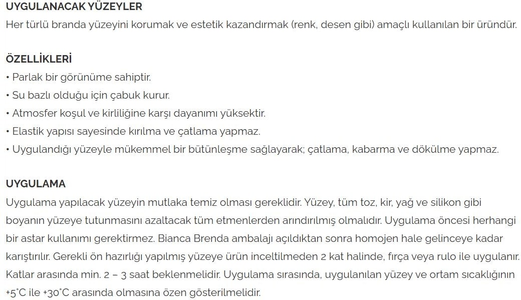 Brenda Branda Boyası Ral -7047 2,5 Lt