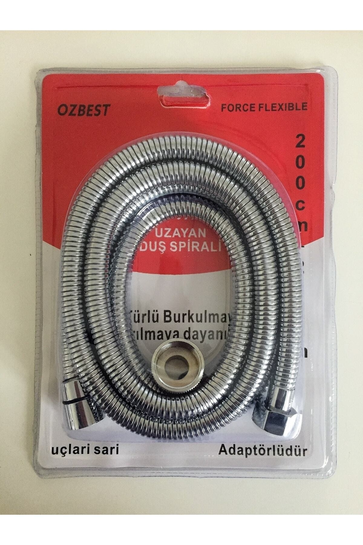 200-220 Cm Uzayan Özel Duş Spirali Banyo Duş Hortumu Dayanıklı Esnek 2 Metre (2m)