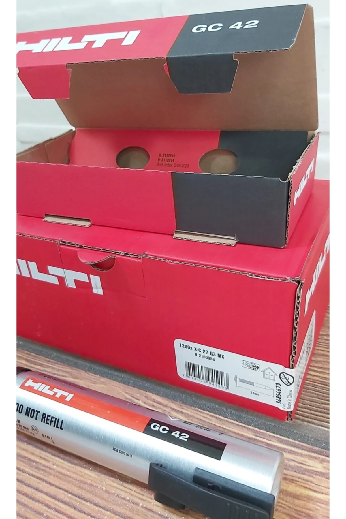 Gazlı Tabanca Çivisi 1200x X-c 27 G3 Mx + Gaz Tüpü Gc 42