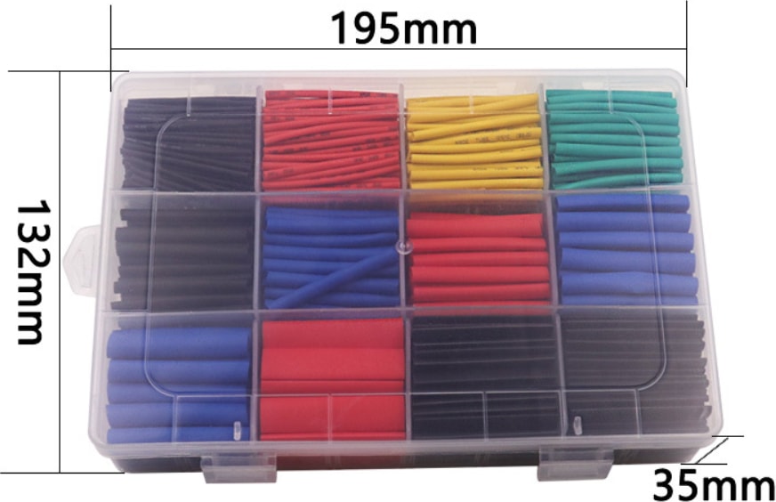 Zauss 750'LI Kutulu Heat Shrink Makaron Daralan Kablo Tamir Seti