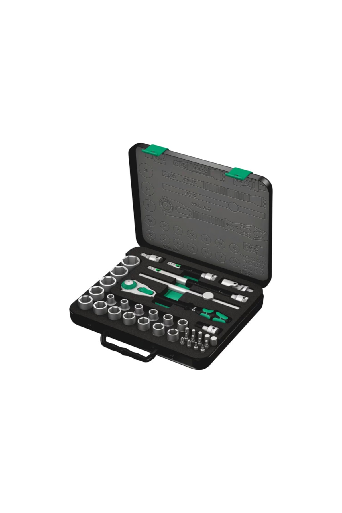 8100 Sc 2 Cırcır Kol Zyklop 1/2" Lokma Seti 05003645001