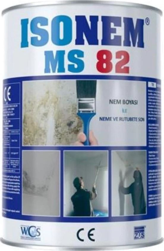 Isonem MS82 Nem Rutubet Boyası Beyaz 1 kg + Rulo