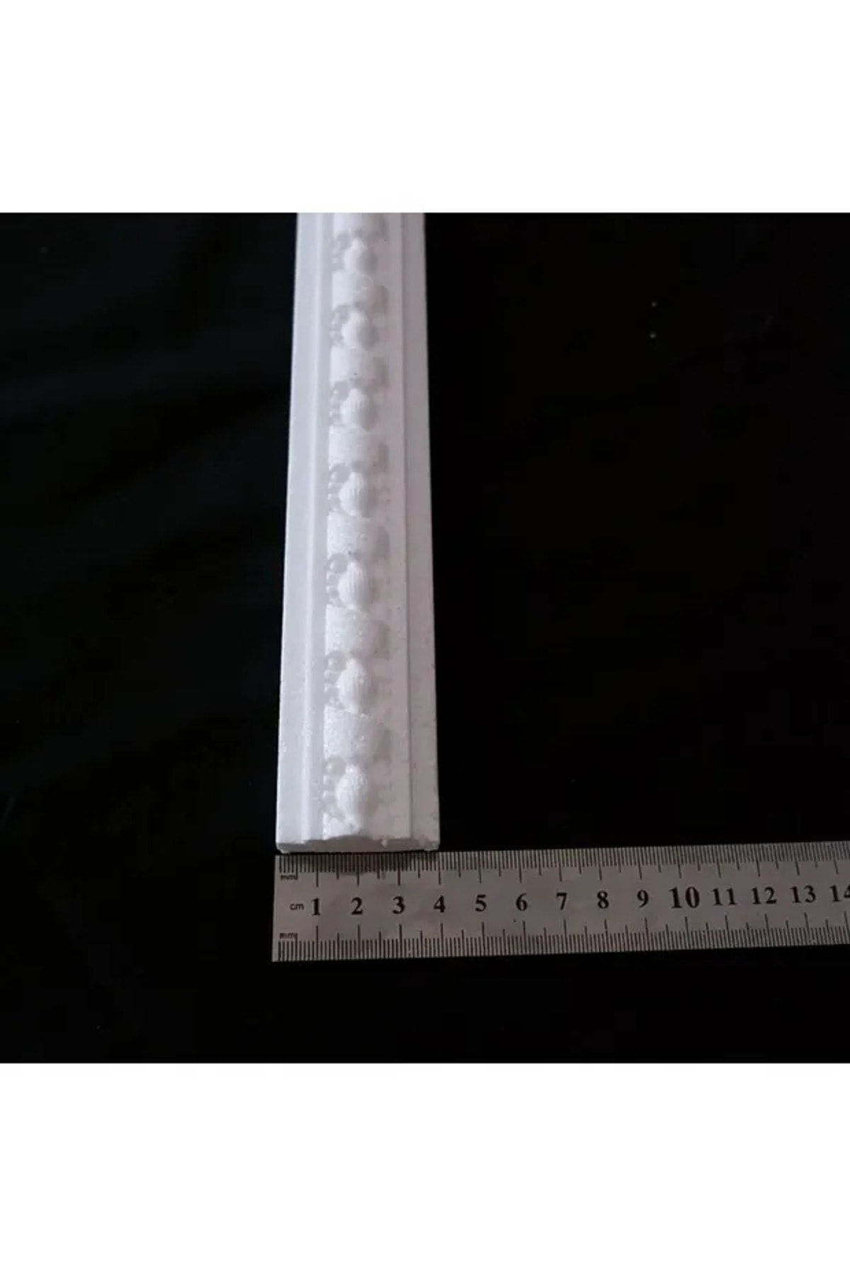 2 Metre (4 Parça -50cm-) Defne Desenli Dekoratif Kartonpiyer Stropiyer Eps Köpük Çıta -4 Cm Genişlik