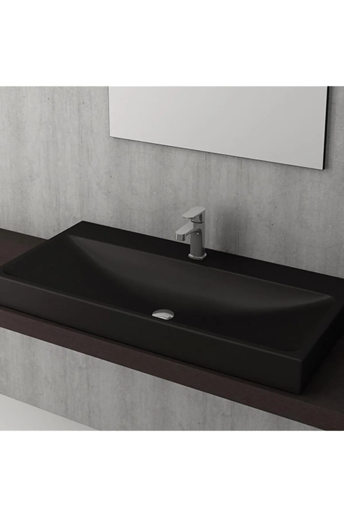 Scala Arch Tezgah Üstü Lavabo, 100 Cm, Mat Siyah 1079-004-0126