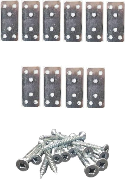 Düz Gönye Metal Mobilya Montaj Aparatı 10 Adet 30X90MM KB71