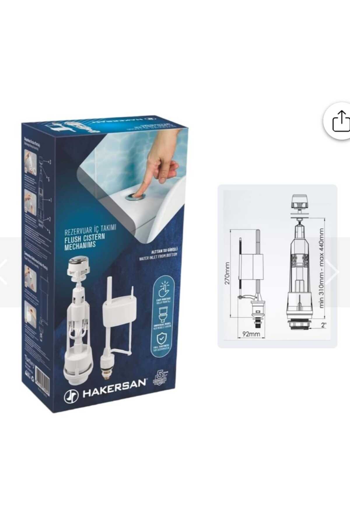 A Kalite Rezervuar Basmalı İç Takım Klozet Sifon Iç Takımı