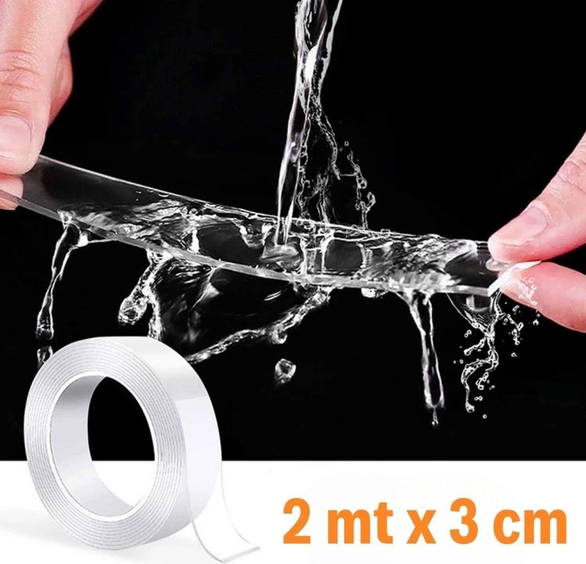 BUFFER® Ultra Güçlü Çift Taraflı 2 mt x 3 cm Çift Taraflı Nano Bant
