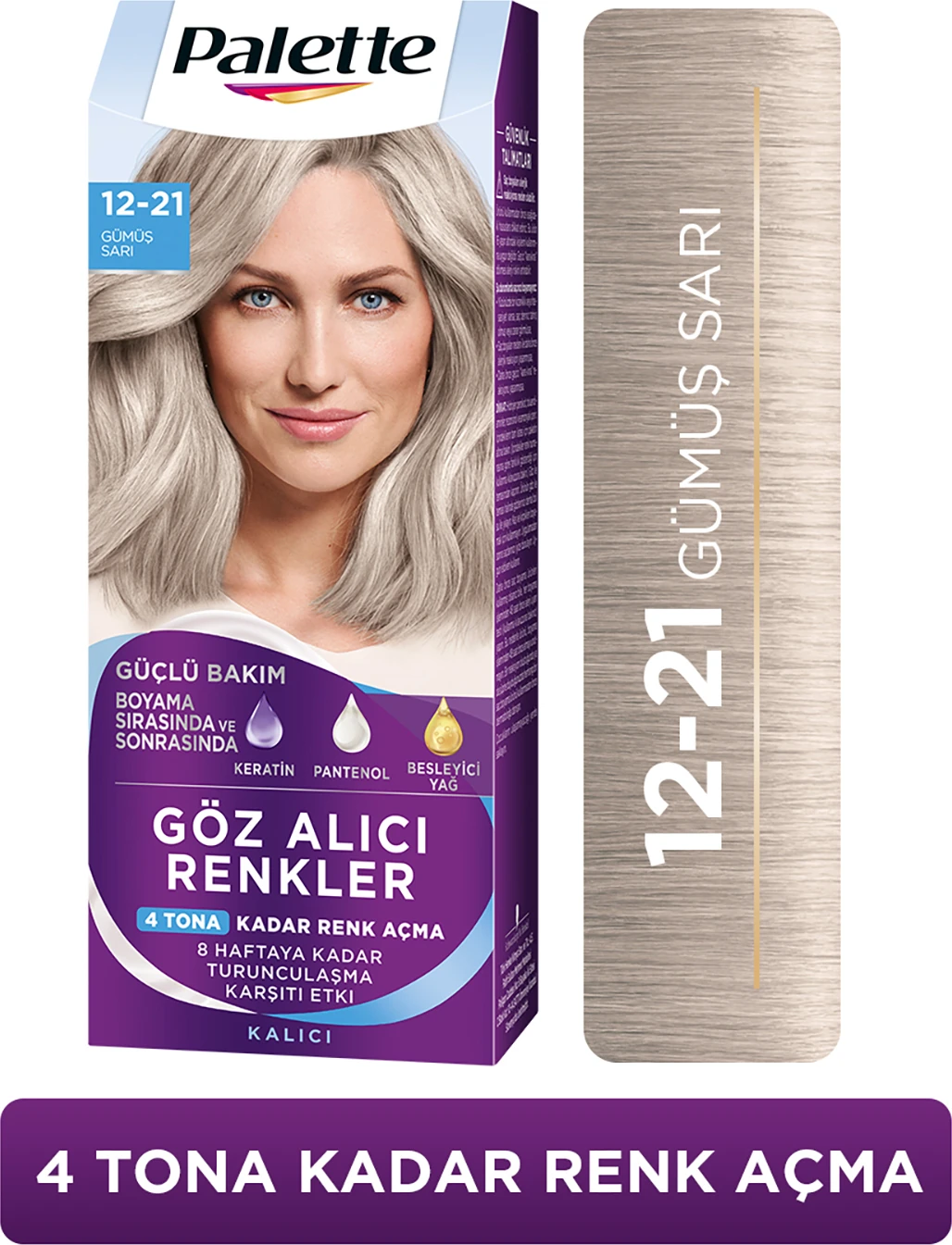 12-21 Gümüş Sarı Saç Boyası