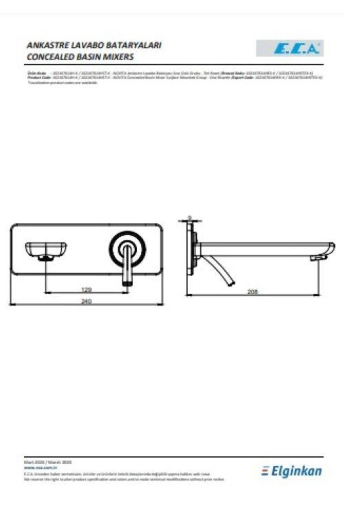 Novita Ankastre Lavabo Bataryası Sıva Üstü 102167614H-K