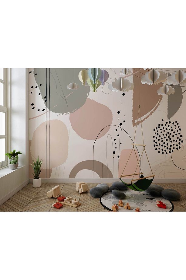 Bebek Odası Duvar Kağıdı , Geometrik çocuk duvar kağıdı