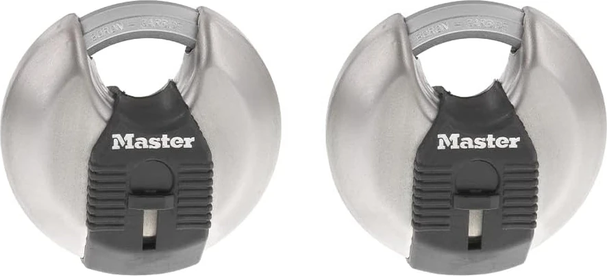 Lock Magnum Ağır Hizmet Paslanmaz Çelik Discus Asma Kilit, Anahtarlı, Anahtarlı, 2'li Paket