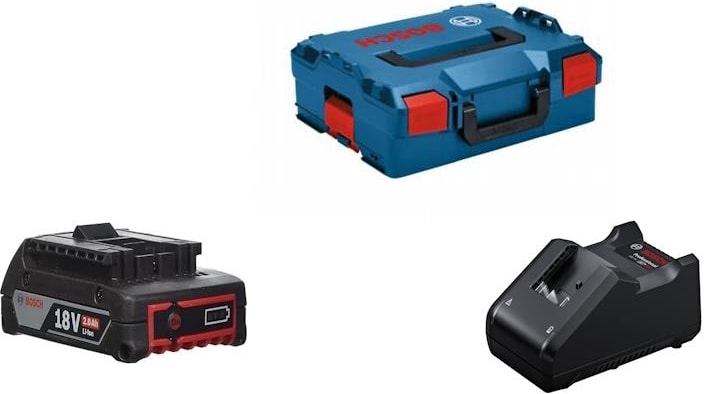 BOSCH Gba 18V 1X2AH + Gal 18V-40 + L-Box