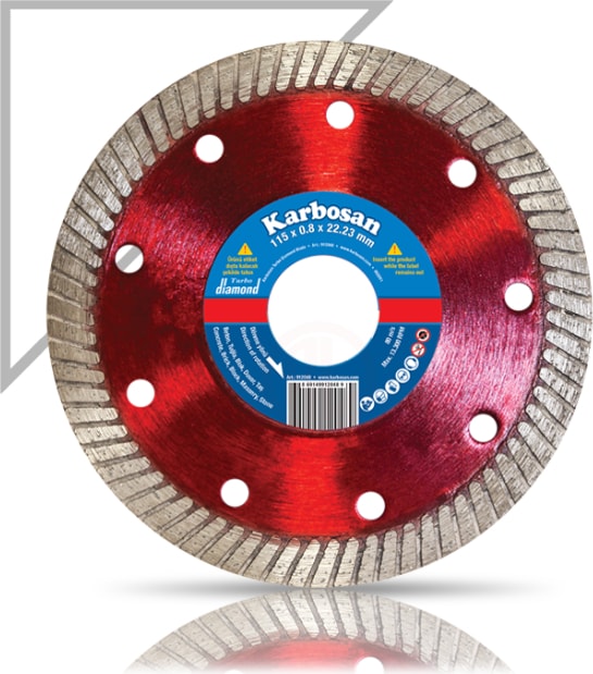 KARBOSAN İnce Segmentli Elmas Kesici Normal 115x0,8x22,23 mm