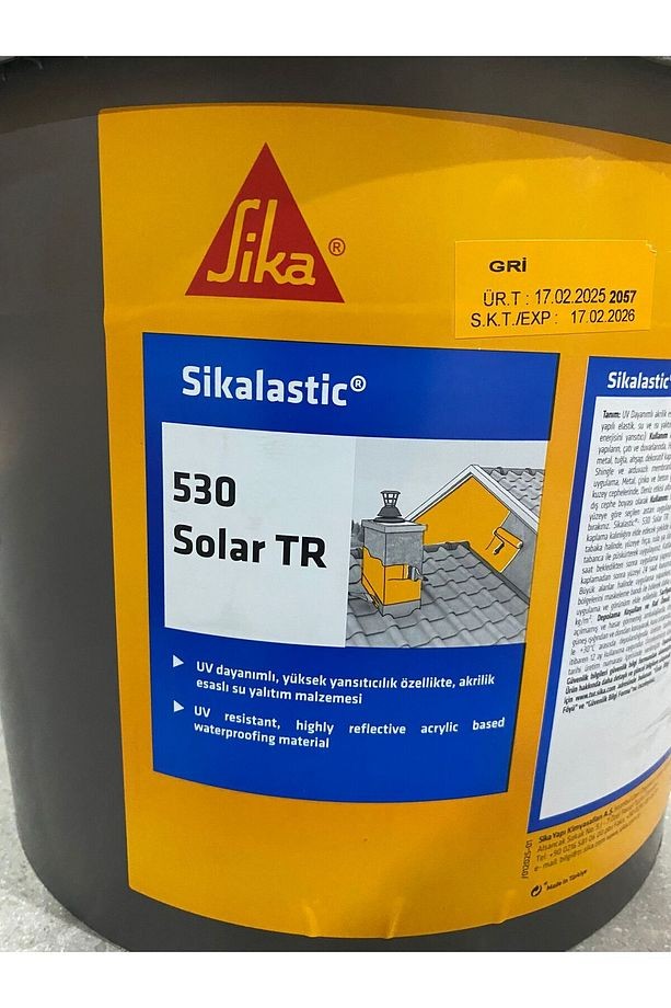 lastic-530 Solar TR Yüksek Yansıtma Etkisine Sahip,UV Dayanımlı,Akrilik Esaslı Su Yalıtım 20Kg