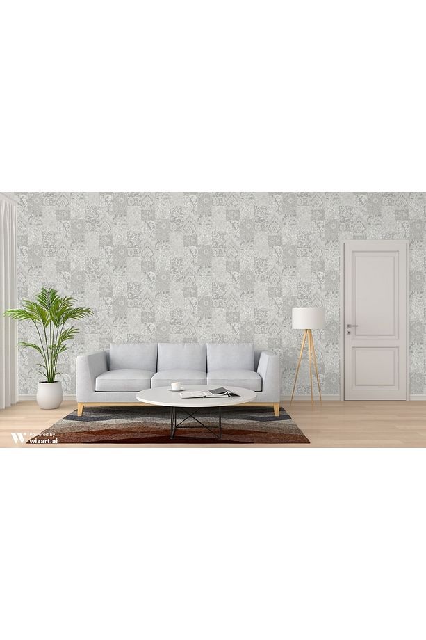 Tropicano 9911-3 Eskitme Görünümlü Ekru Duvar Kağıdı 16,50m2