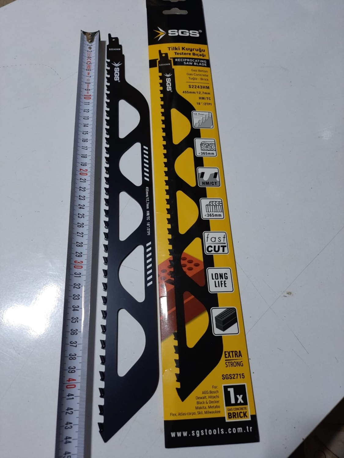 Tilki Kuyruğu Gaz Beton Testeresi 455 mm Ytong