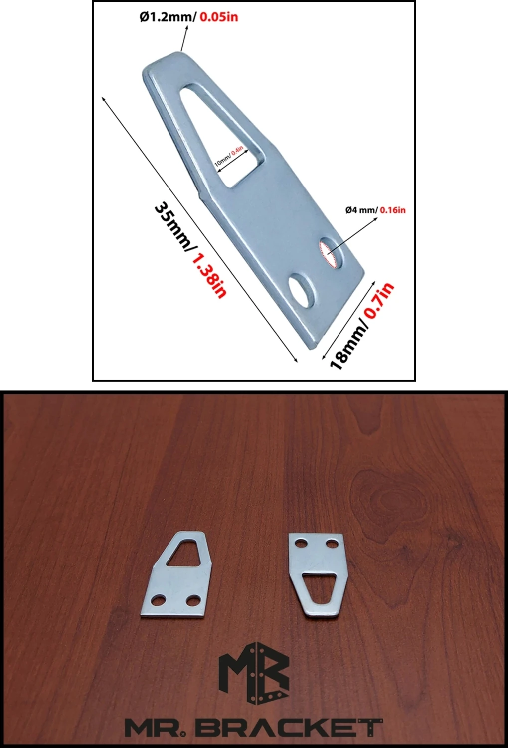 10 Ad. Tablo Kancası Düz Model - Metal Çerçeve Askısı Aparatı - Vidalı Fotoğraf Resim Asma Kancası