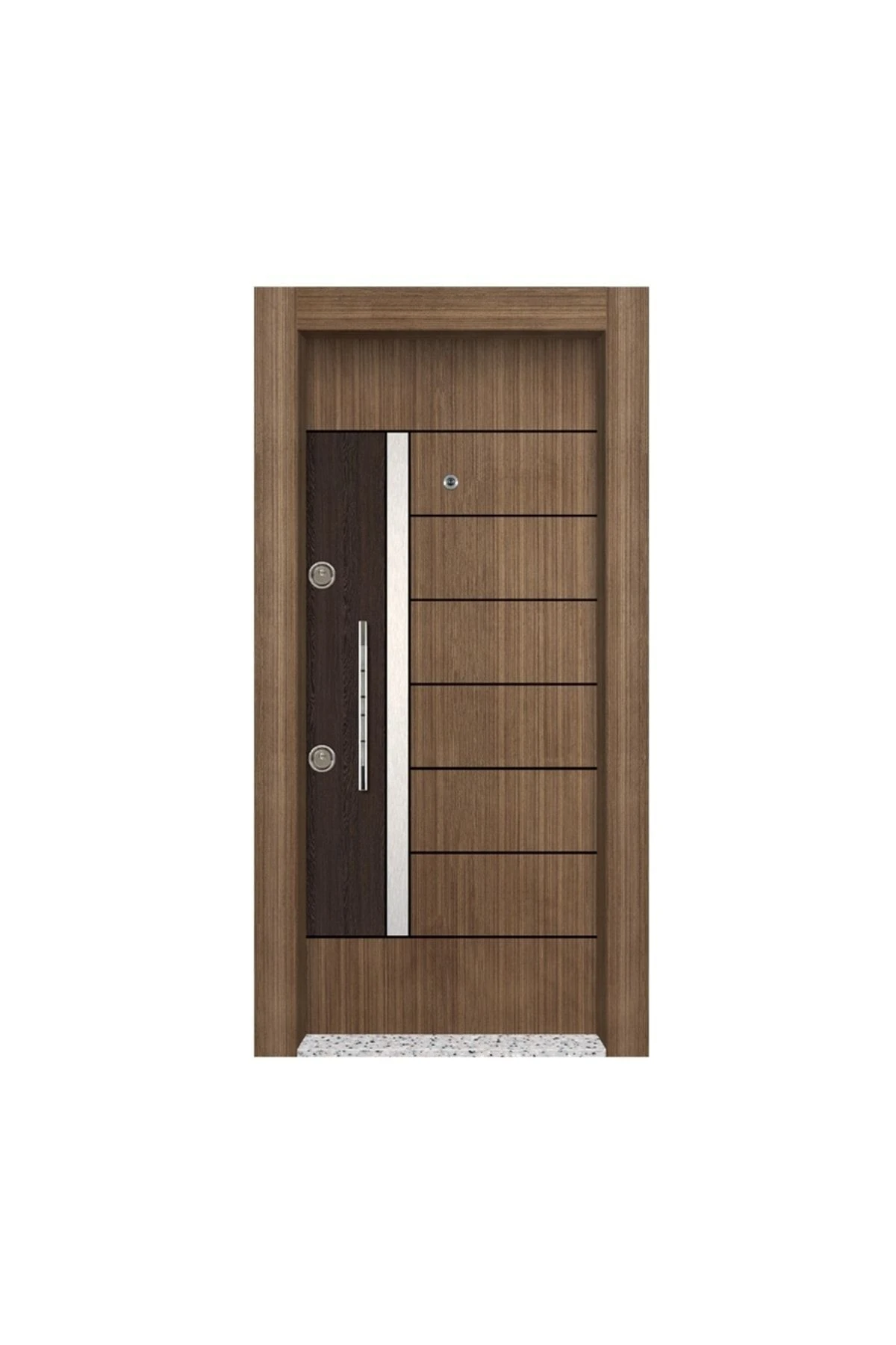 Tez-2584 Eskitme Kasalı Düz Model Çelik Kapı Daire Giriş Kapısı