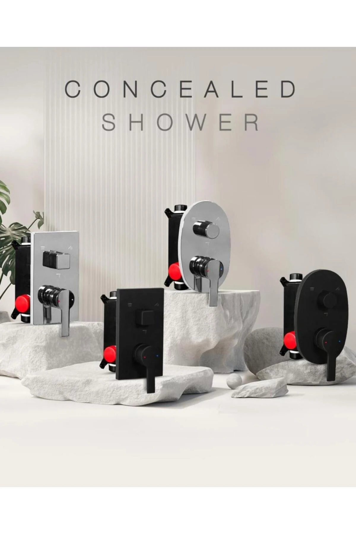 FAWER SİYAH ANKASTRE DUŞ SETİ 3 YÖNLÜ SOFT TOUCH - FULL SET - ALFA- 5 YIL GARANTİLİ-505B