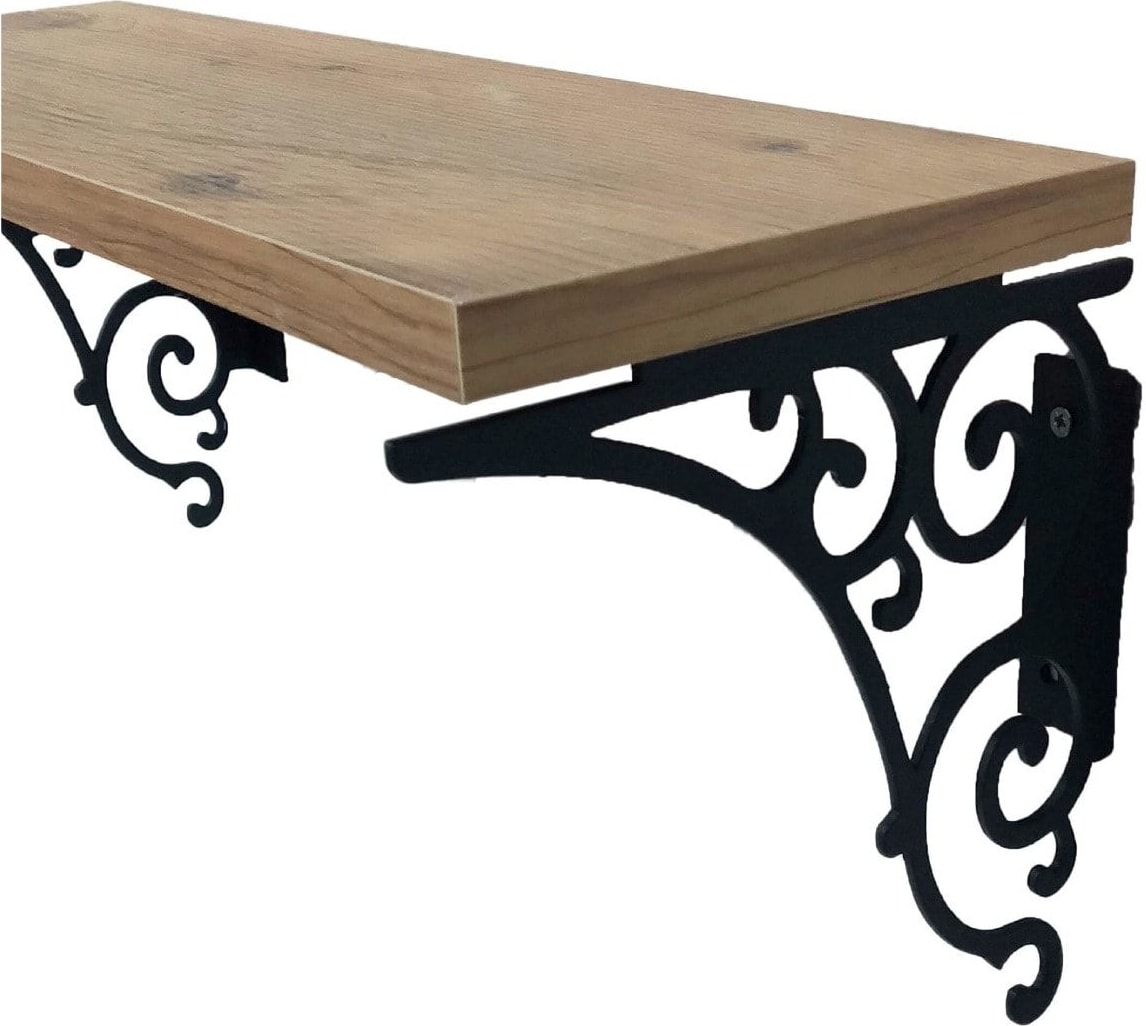 Metal Raf Ayağı 2'li Set / Çiçeklik / Kitaplık / Siyah Renkli 2 Adet Raf Ayağı + Dubel + Vida