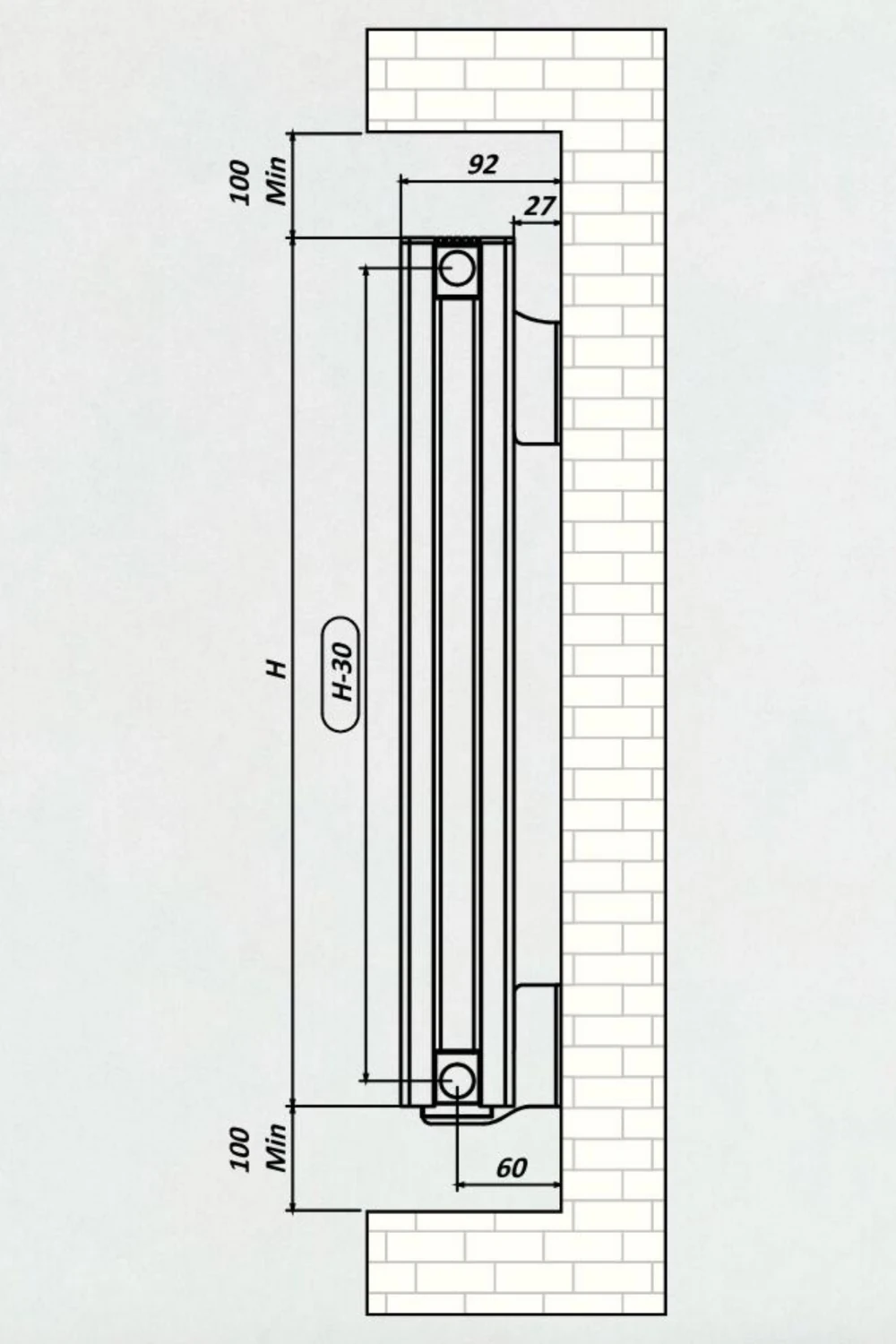 Argus Alüminyum Panel Radyatör 550 x 1820 (26 Dilim) Kırık Beyaz Petek