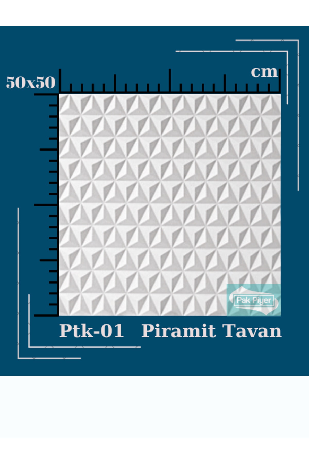OZKUVVET Tavan Kaplama Kartonpiyer Stropiyer 50x50 Ptk- Pramit Tavan Kaplama 20 Ad (5m2)