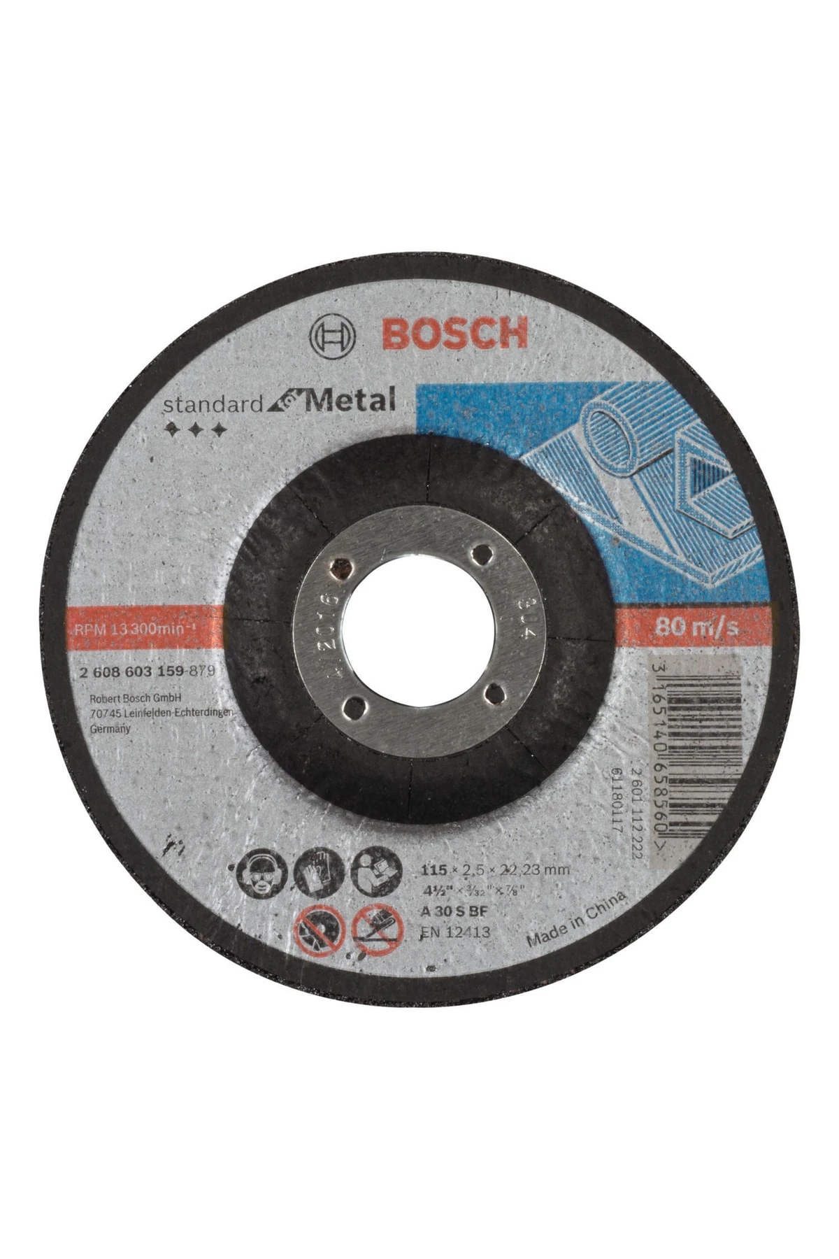 115*2,5 Mm Standard For Metal Bombeli