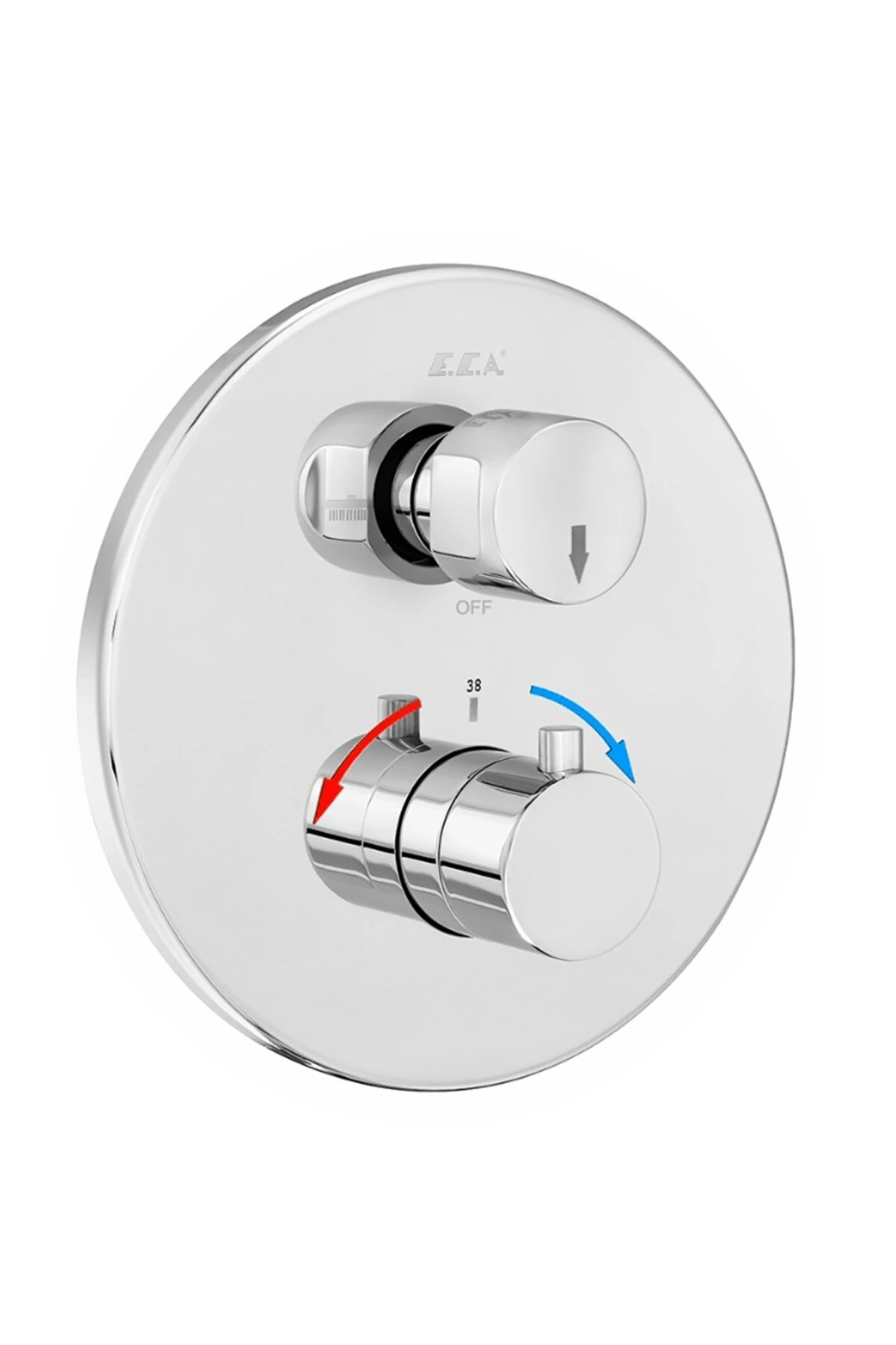 Termostatik Ankastre Banyo Bataryası Sıva Üstü 2 Yollu 102167215-YDE