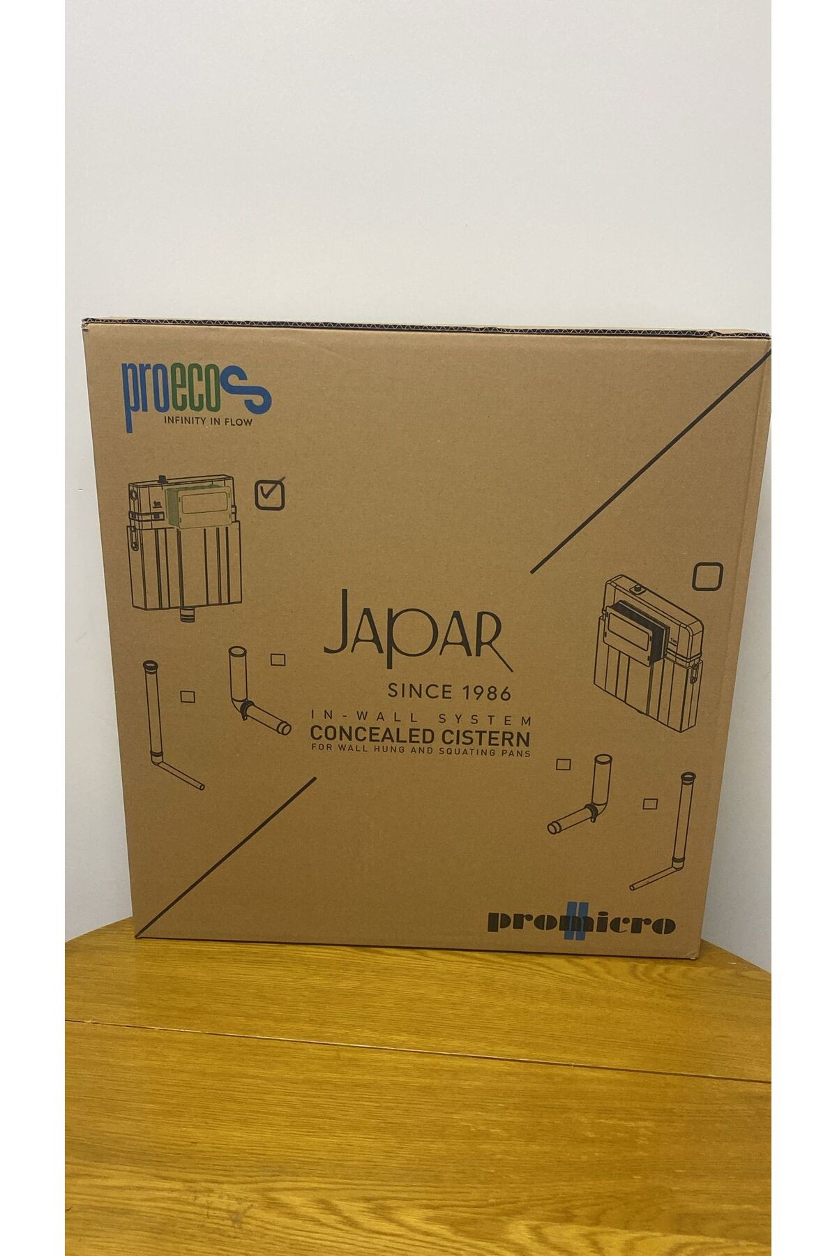 Adnoss Japar ProEcos 80mm Hela Taşı Çift Kademeli Gömme Rez.(510199)+Kontrol Paneli Mat Krom(500148)