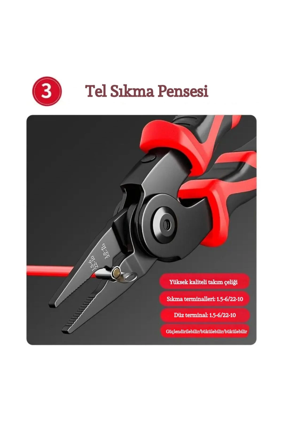 5 Başlıklı Profesyonel Pense Seti – Çok Amaçlı & Dayanıklı