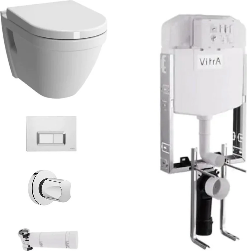 S50 Rimex (Kanalsız) Asma Klozet + Soft Kapak + Gömme Rezervuar Set