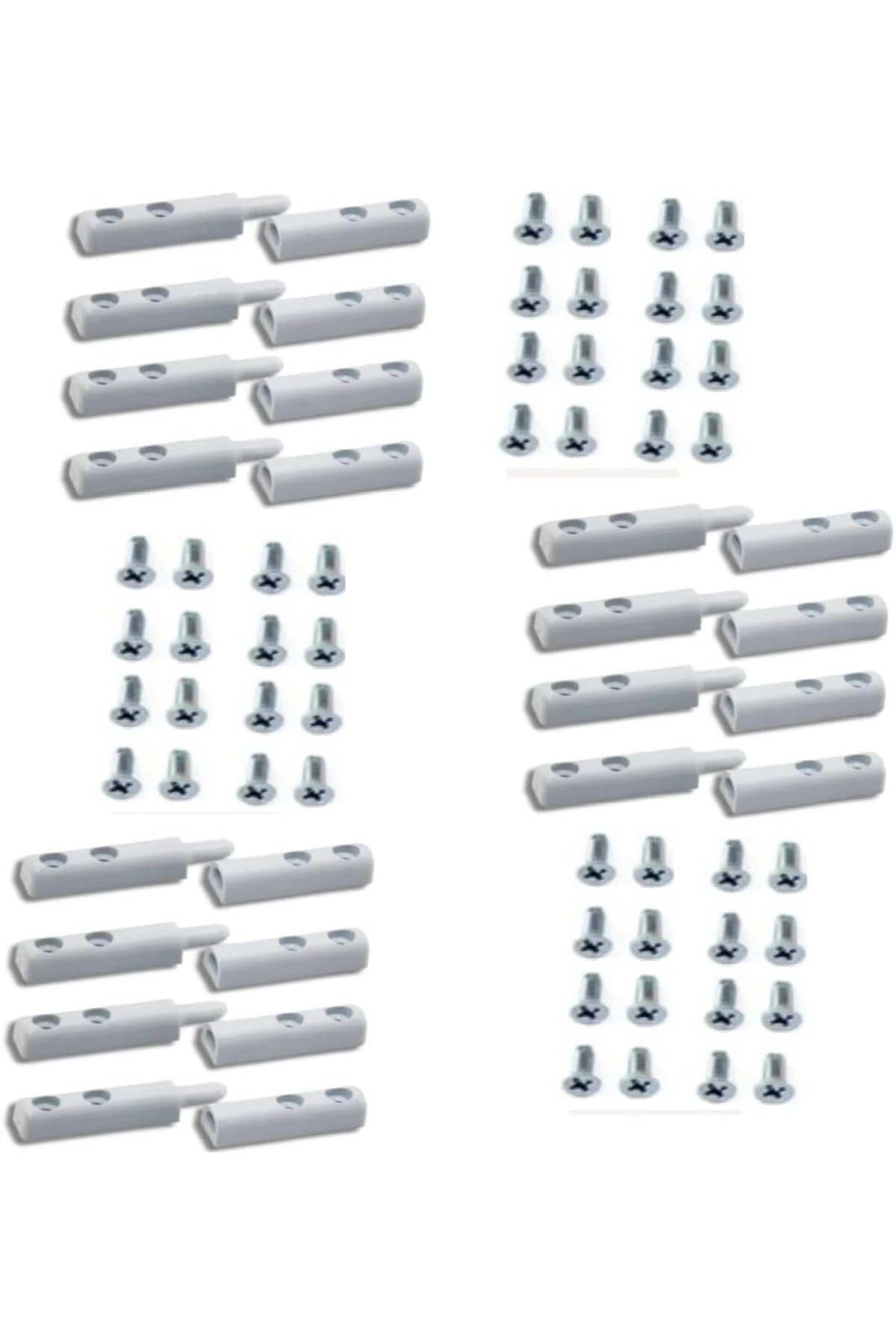 Menteşesi, Beyaz 12 Adet (24 adet Akıllı Montaj Vidası İle Birlikte) 1169806