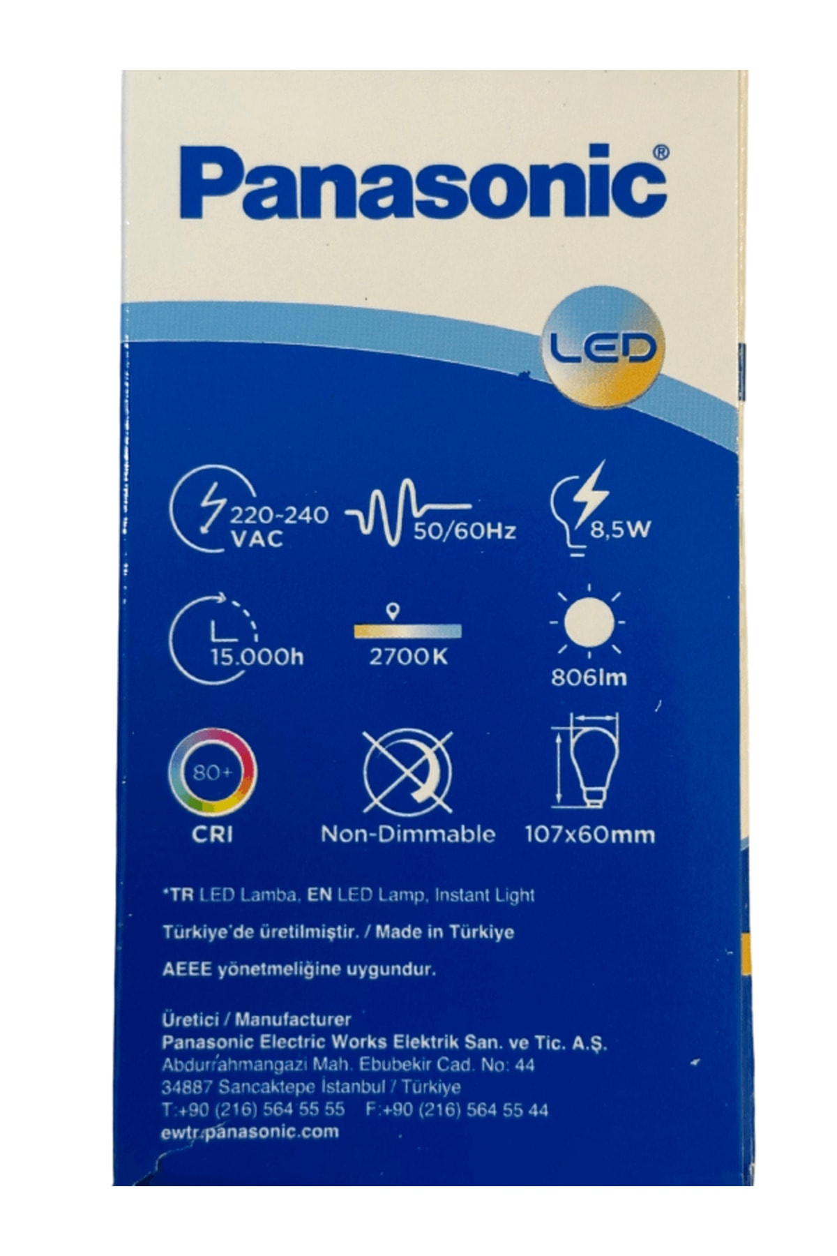 8,5W (60W) 2700K (Sarı Işık) E27 Duylu Led Ampul (4 Adet)