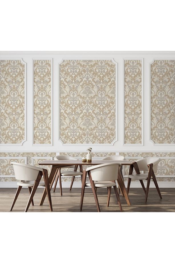 Ephes 1002-6 Damask büyük, Simli Duvar Kağıdı 10m²