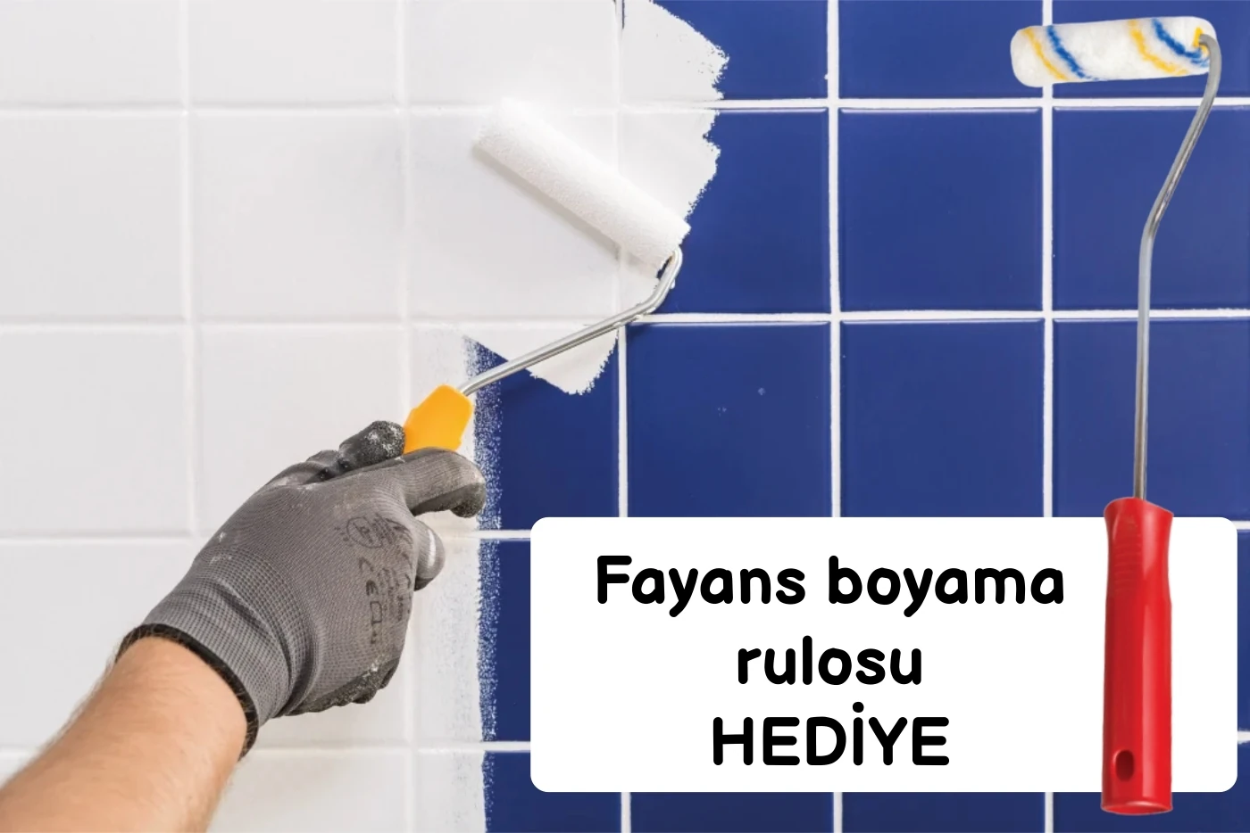 Ceramica Fayans Boyası Kullanıma Hazır 1 kg Rulo Beyaz