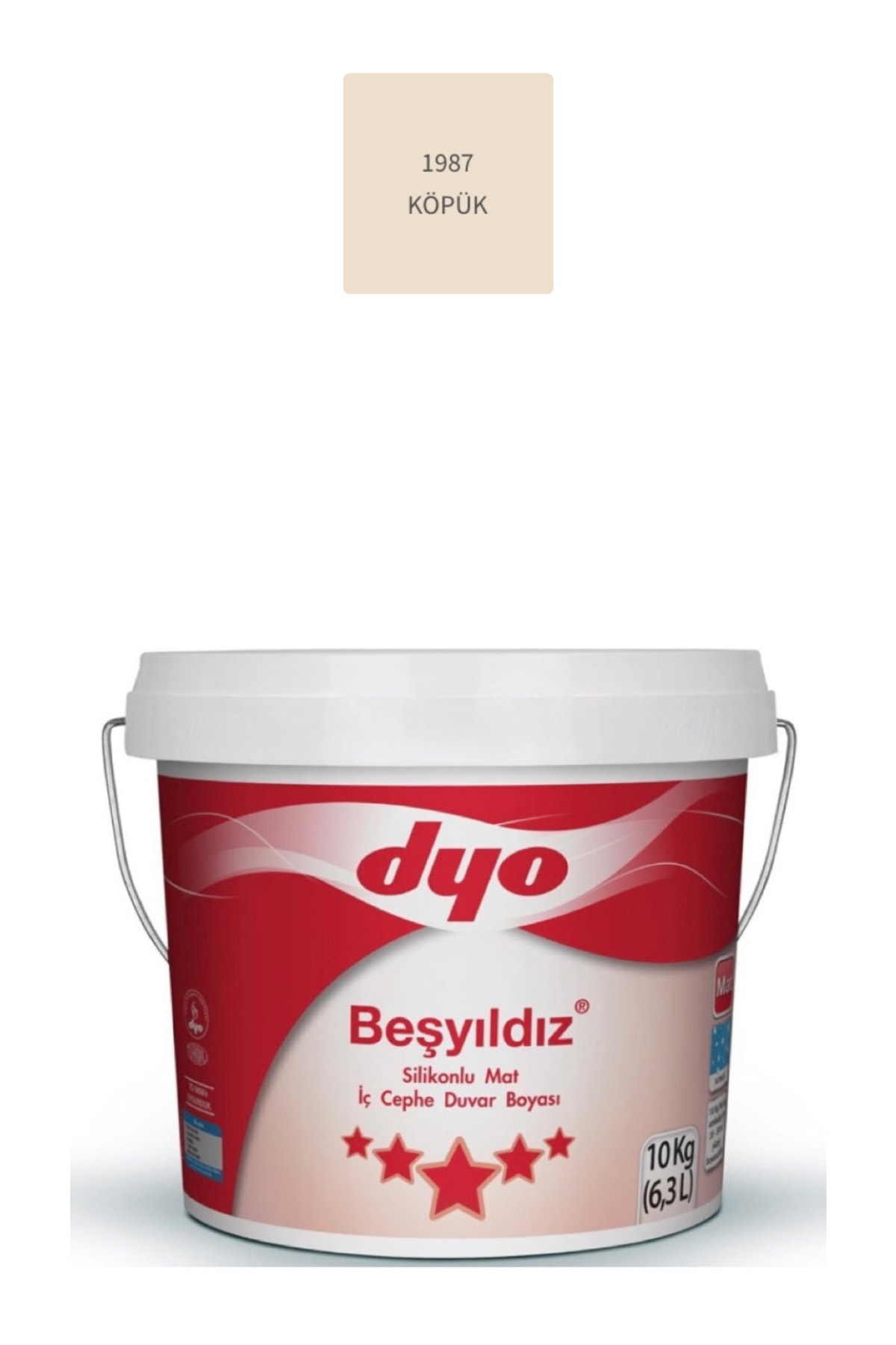 Beşyıldız Silikonlu Mat Iç Cephe Duvar Boyası 10 Kg