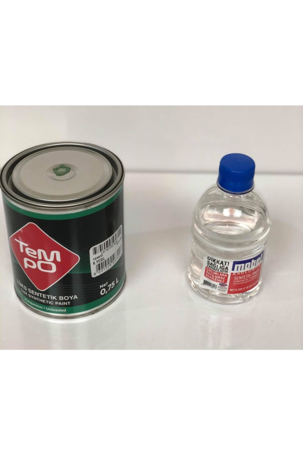 Lüks Sentetik Yağlı Boya Koyu Yeşil 0,75 lt ve 320 ml Sentetik Tiner