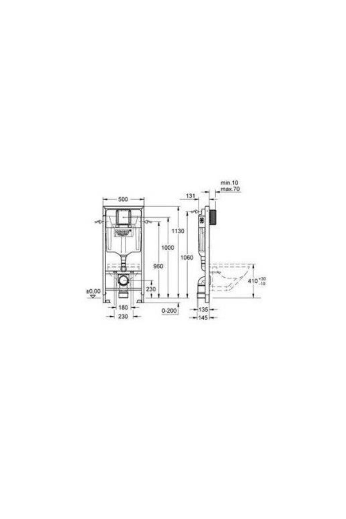 Rapid Sl Gömme Rezervuar Pnömatik Alçıpan Tipi 13 Cm - 38528001