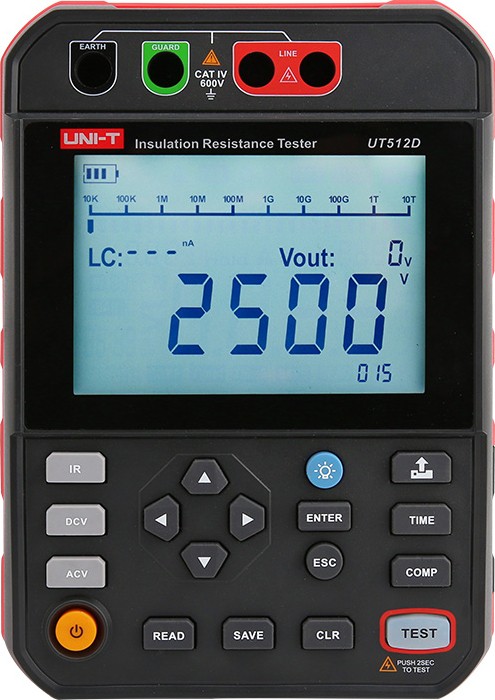 UT512D 2.5kv Yüksek Voltaj Izolasyon Meğeri -Yalıtım Direnci Test Cihazı