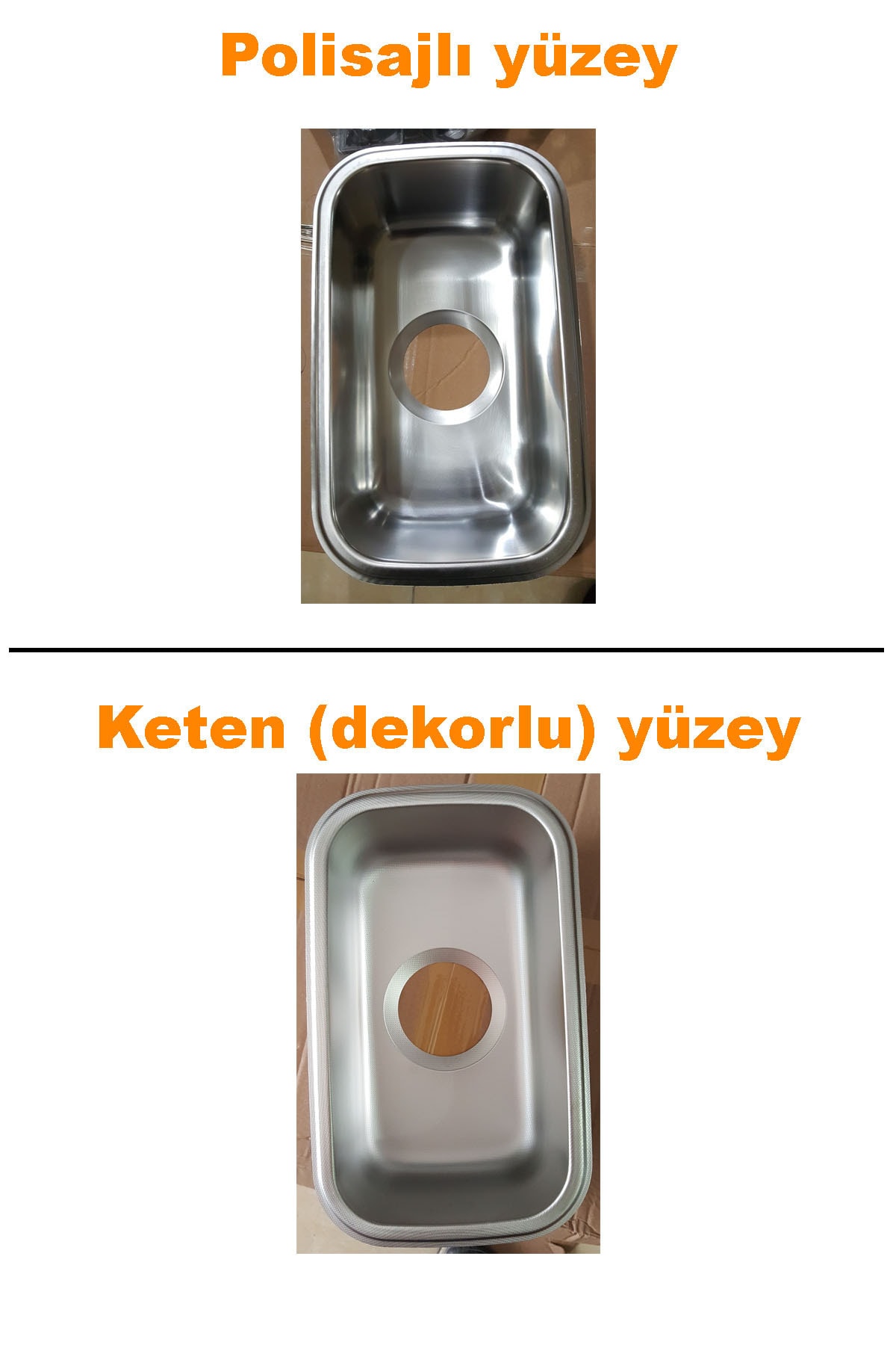 Küçük mutfak evyesi yarım küvet (17x30 cm)