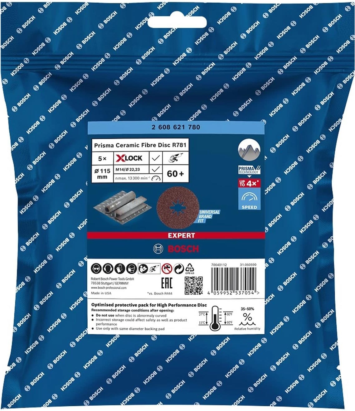 BOSCH R781 Expert 115 mm 60 Kum Metal Disk Zımpara 2608621780