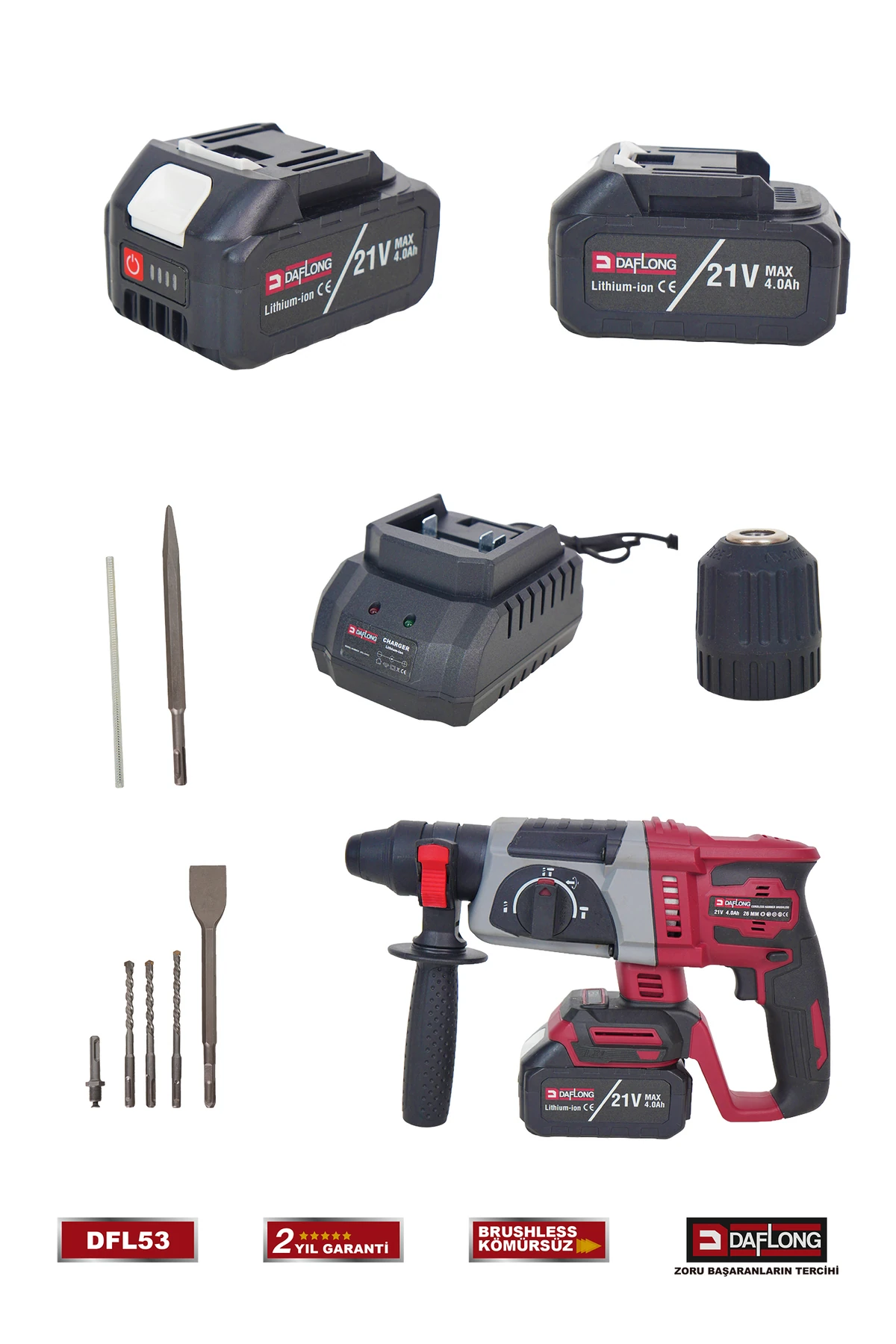 21V KÖMÜRSÜZ DARBELİ KIRICI DELİCİ BAKIR SARGILI ŞARJLI HİLTİ DFL53