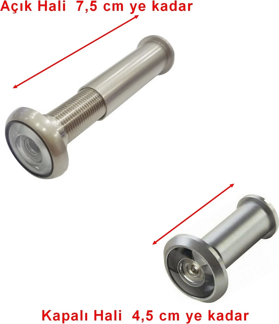 Kapı Dürbünü Çelik Kapı Dürbünü Ahşap Kapı Dürbünü Net Görüntü Ayarlanır 4.5 - 7.5 cm Ayarlı 360°