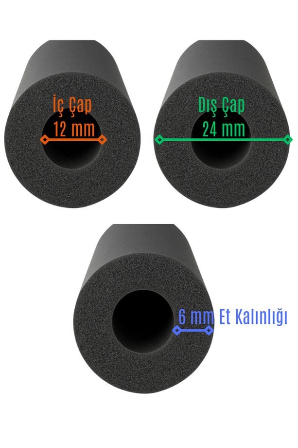Ø 12/6 Mm R-flex Prm Izolasyon Kauçuk Boru (2 MT/AD)