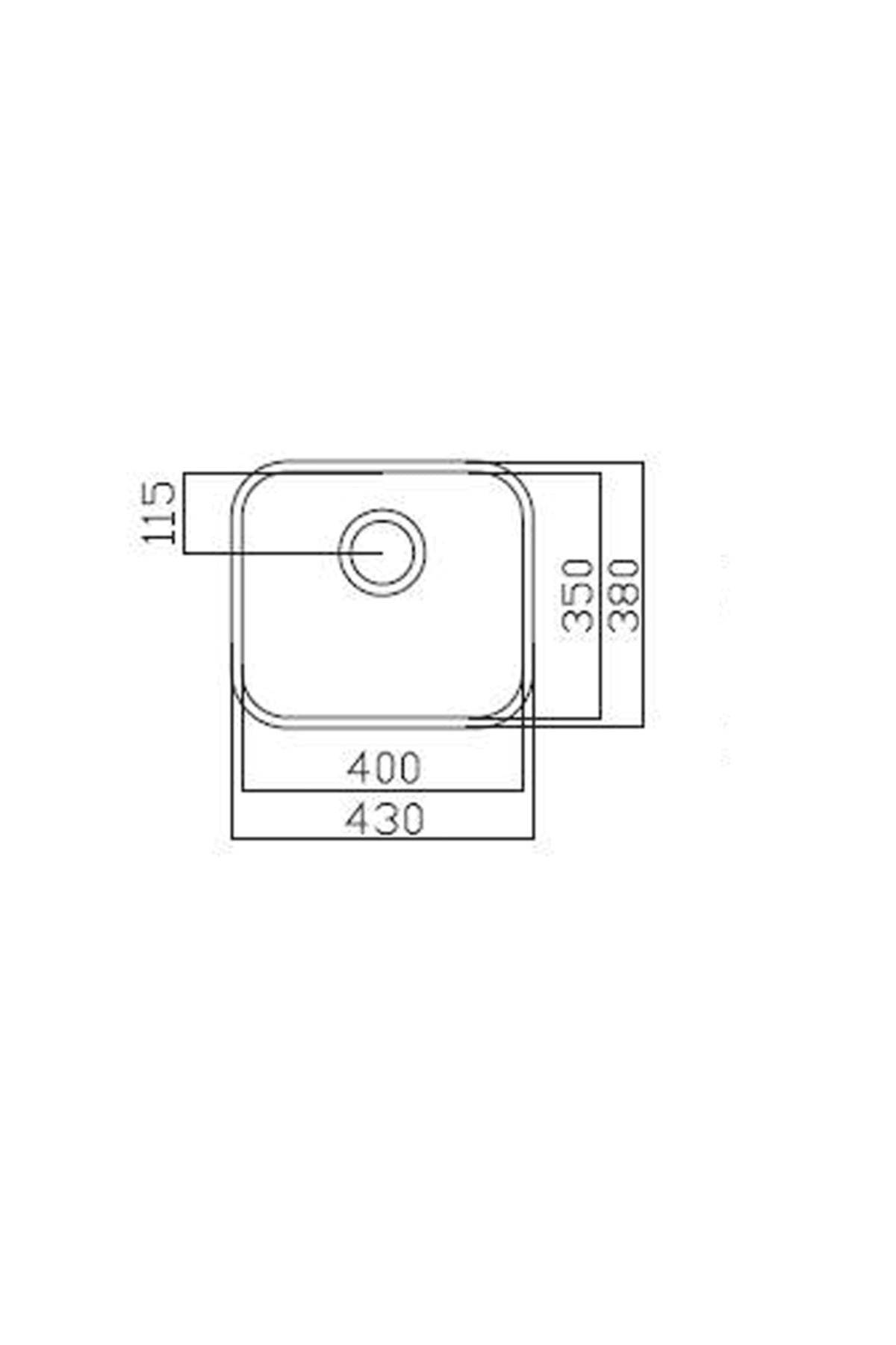 40108505- Be 40.35 1b Paslanmaz Çelik Eviye 144454, one size