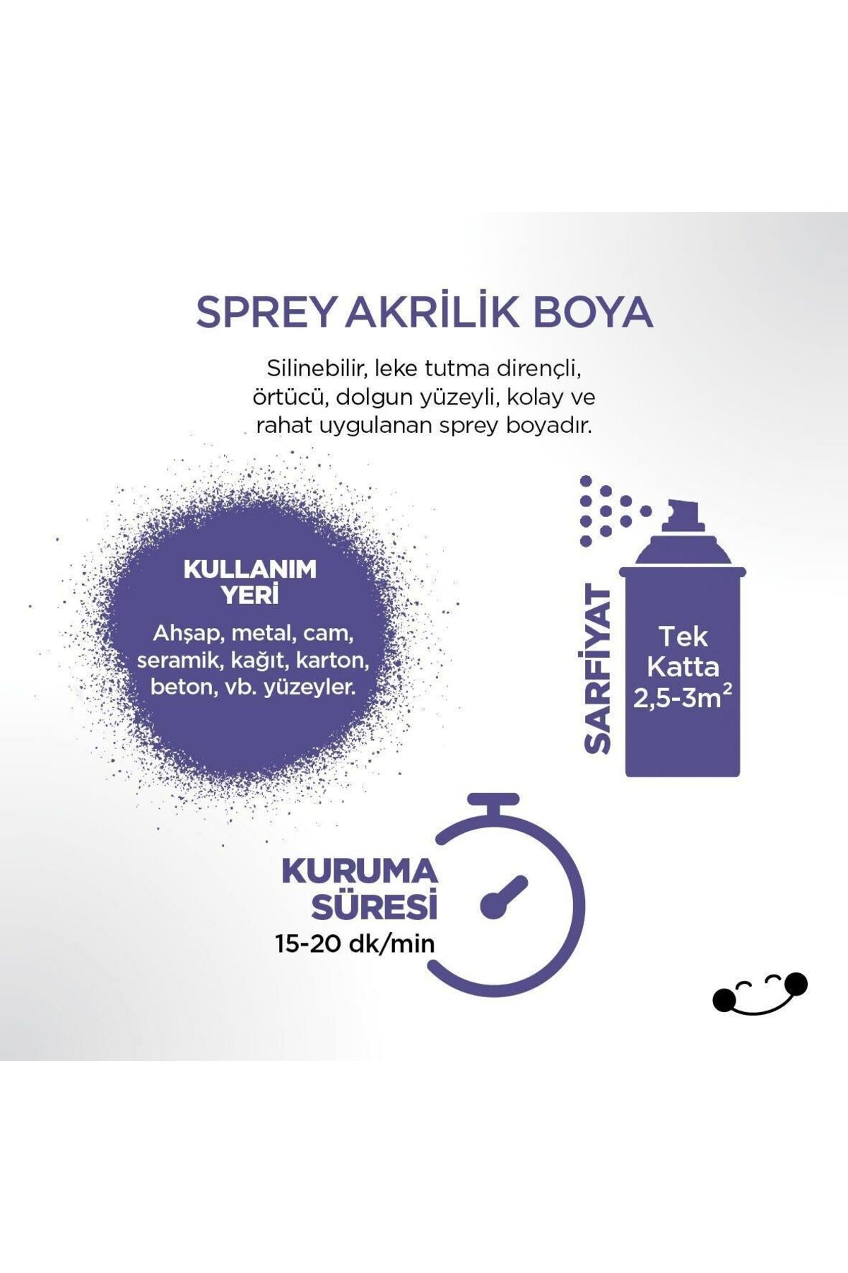 Lila Sprey Boya 400 ml (6 Adet )
