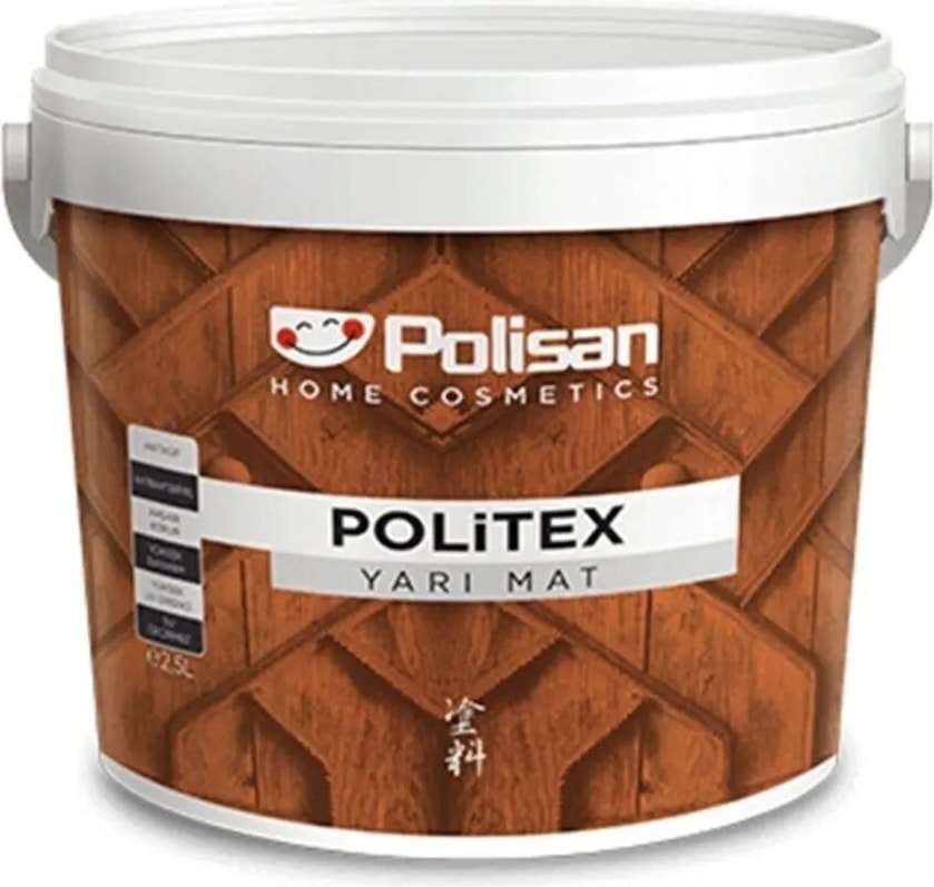Politex Dekoratif Su Bazlı Yarı Mat Maun Rengi 2.5 L