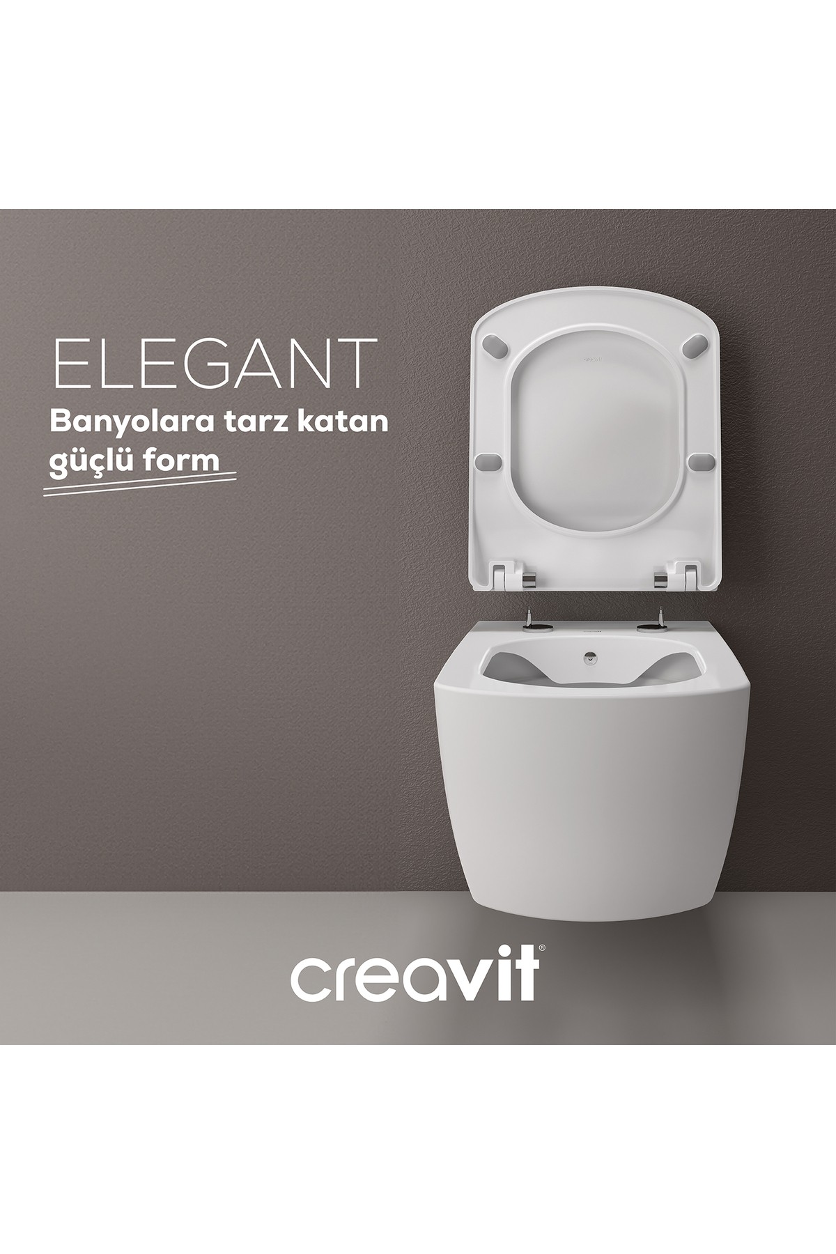 Elegant Rim-Off Asma Klozet ve Duroplast Yavaş Kapanan Klozet Kapağı
