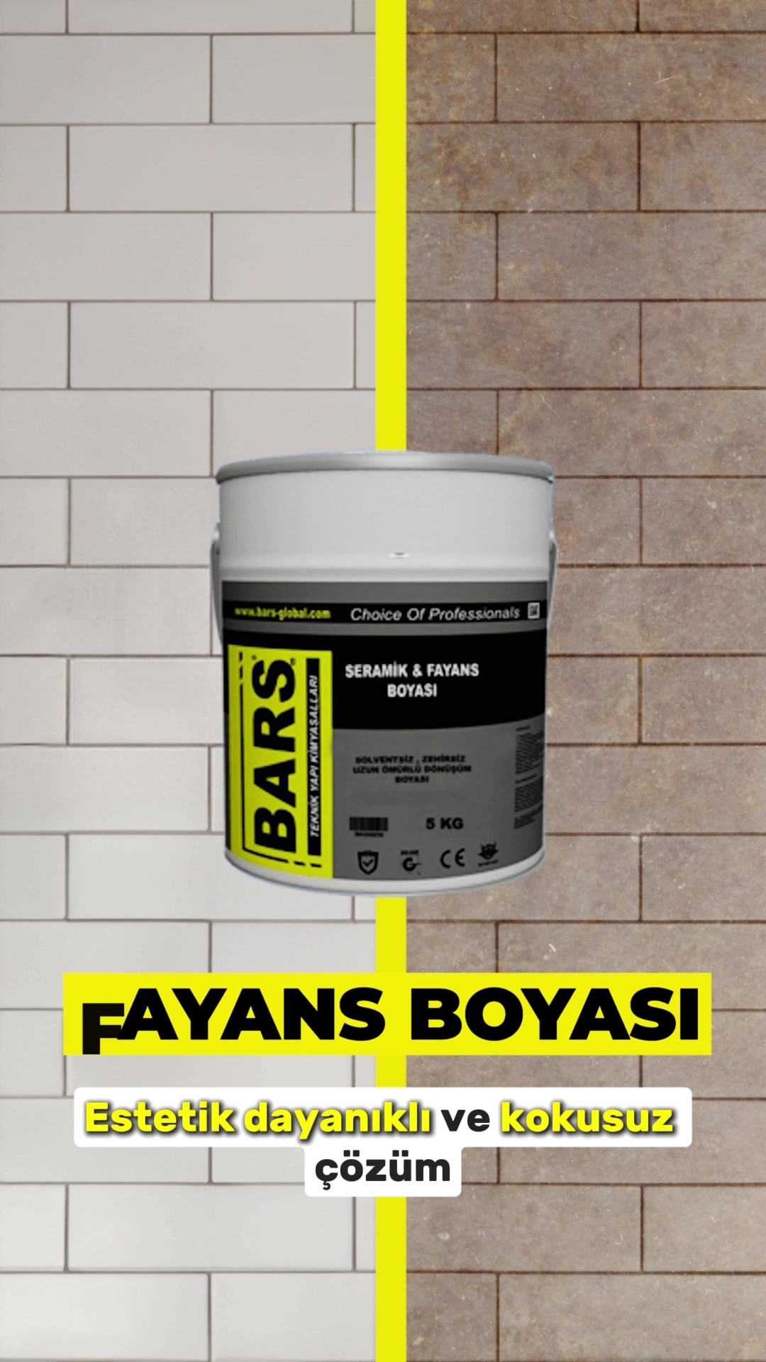 Seramik & Fayans Boyası İç Mekan Zemin ve Duvar Dönüşüm Boyası 5 Kg