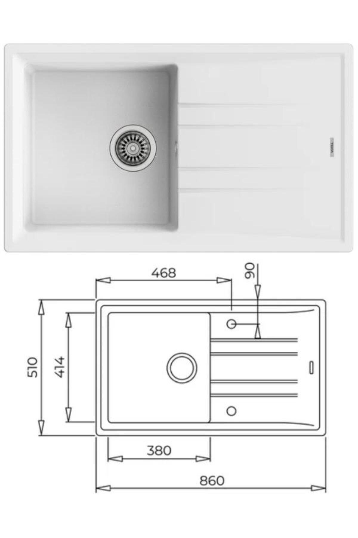 Stone 50/ın 995 Eviye Armatür Seti (BEYAZ)